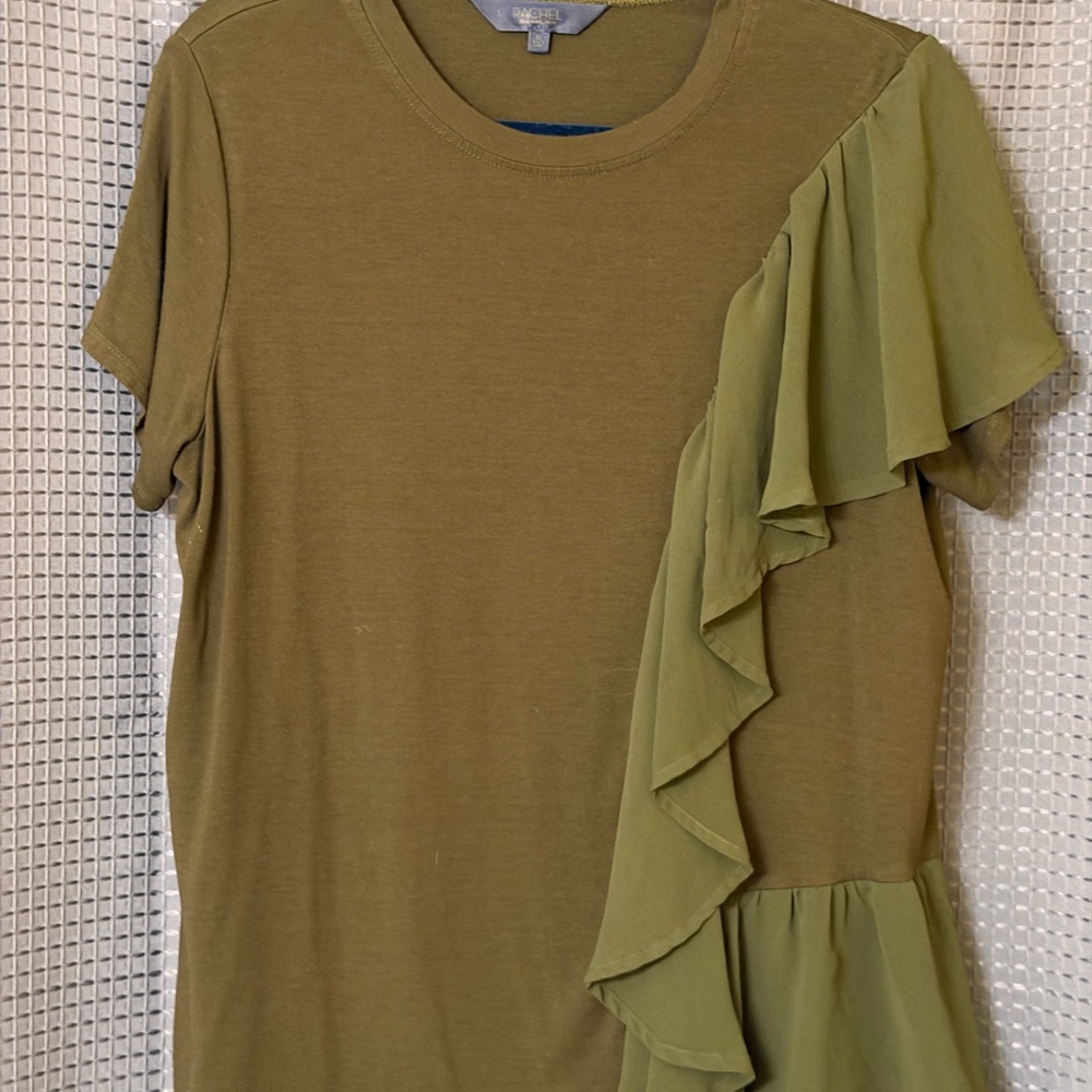 RACHEL Rachel Roy Olive Ruffle Sleeve Top